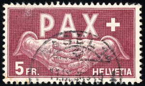 Switzerland Stamps # 304 Used XF Scott Value $325.00
