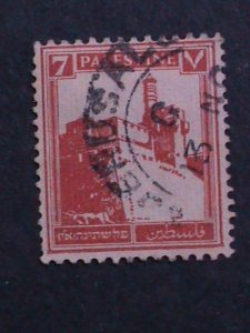 ​PALESTINE-1927-SC# 69 CITADEL OF JERUSALEM-USED FANCY CANCEL VF 96 YEARS OLD