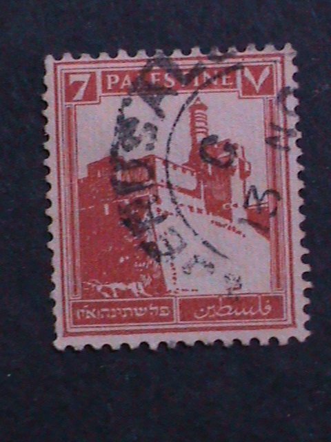 ​PALESTINE-1927-SC# 69 CITADEL OF JERUSALEM-USED FANCY CANCEL VF 96 YEARS OLD