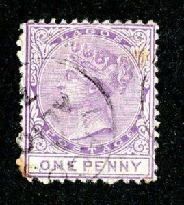 1876 Lagos  Sc# 7 used p.14 cv. $21 ( 7916 BCXX )