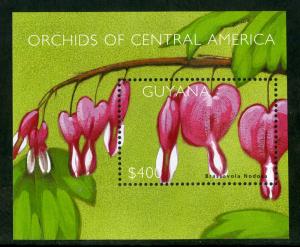 GUYANA 3725 MNH S/S SCV $7.00 BIN $4.25 ORCHIDS