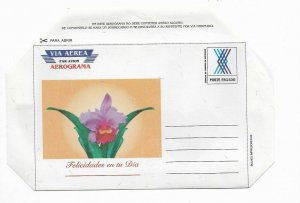 HONDURAS 1996 AEROGRAM ORCHIDS FLOWERS UNUSED NEW VERY FINE