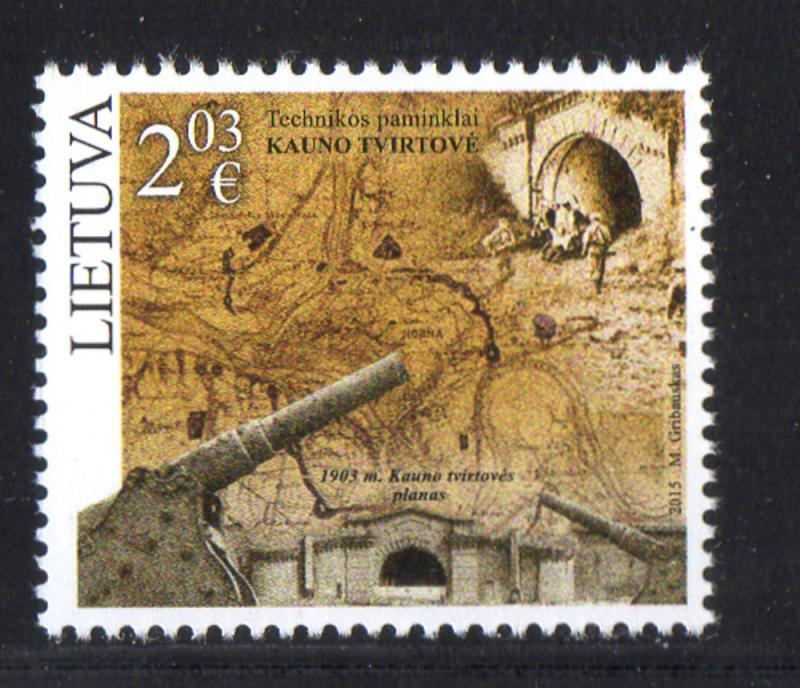 Lithuania Sc 1049 2015 Kaunas Fortress stamp mint NH