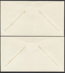 1952 #318-319 Two Prime Ministers FDCs Pairs JCR Cachets Ottawa