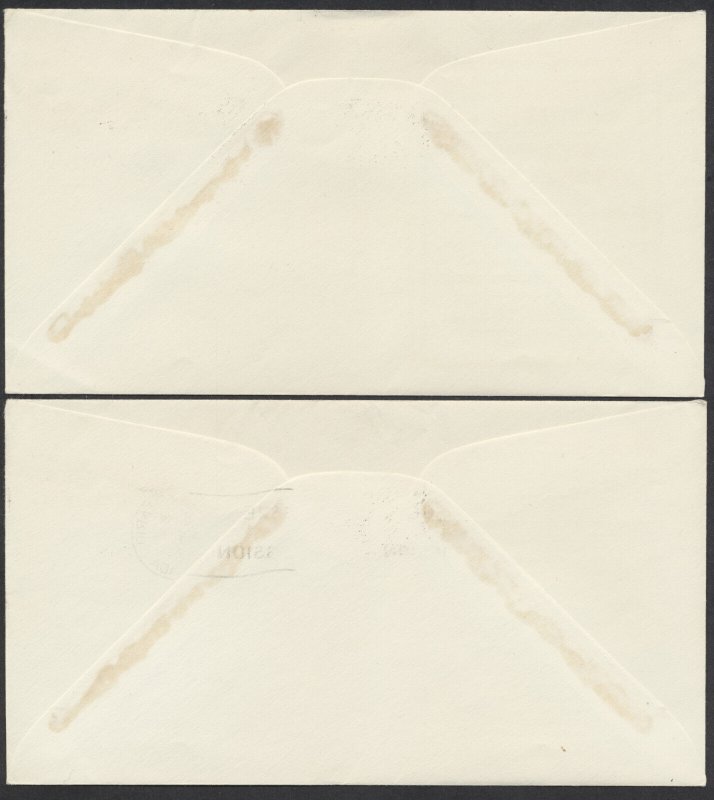 1952 #318-319 Two Prime Ministers FDCs Pairs JCR Cachets Ottawa