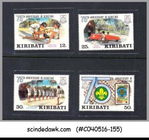 KIRIBATI - 1982 75TH ANNIVERSARY OF SCOUT MOVEMENT 4V MNH