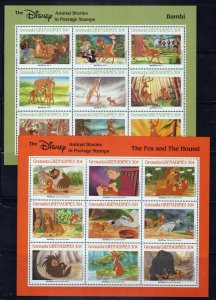 Grenada Grenadines 986-991 MNH Disney Animal Stories In Stamps ZAYIX 0824L0008