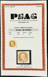 US Scott #133a with PSAG cert