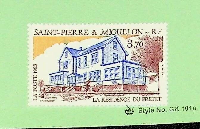 St. PIERRE & MIQUELON Sc 595 NH ISSUE OF 1993 - BUILDING - (JS23)