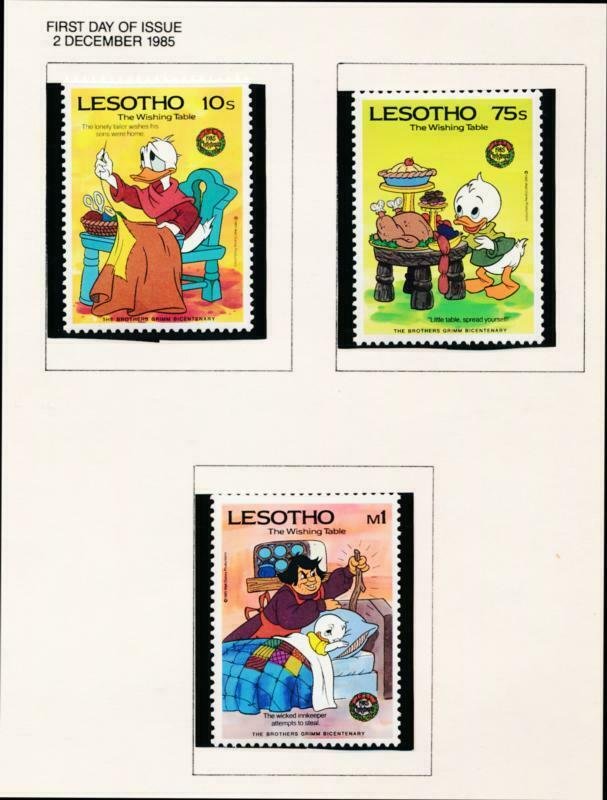 DISNEY LESOTHO 412-420 MINT NH THE WISHING TABLE