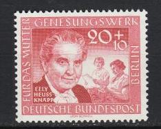 Germany - Berlin - 1957  Elly Heuss - Kuapp  Sc# 9NB20 - MNH  (9025)