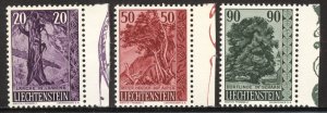 Liechtenstein Scott 332-34 MNHOG - 1959 Native Trees and Bushes -SCV $14.00
