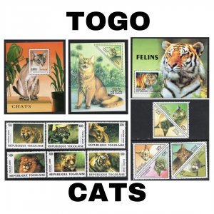 Thematic Stamps - Togo - Cats - Choose from dropdown menu
