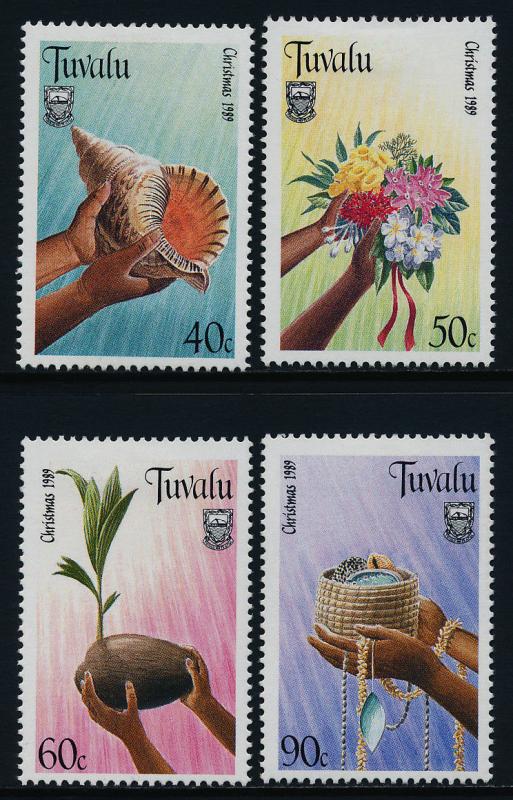 Tuvalu 529-32 MNH Christmas, Shell, Jewelry, Flowers