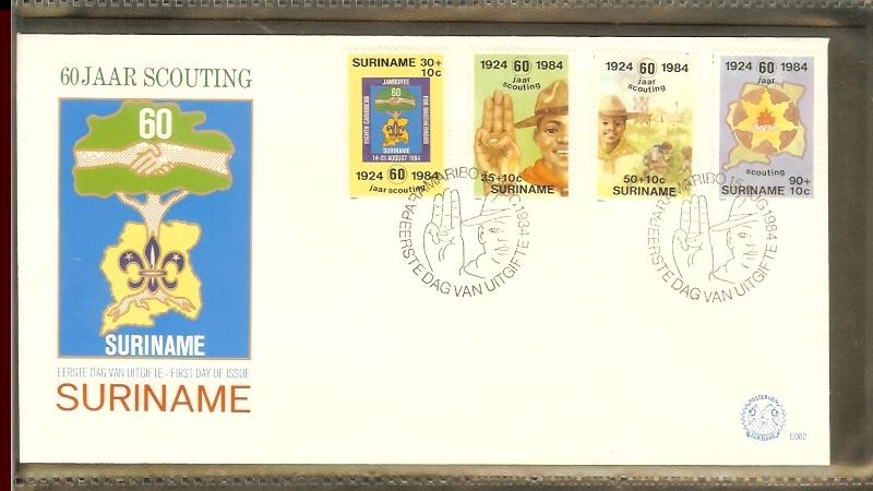 1984 - Rep. Surinam FDC E082 - Organizations - Scouting - 60 years in Surinam...