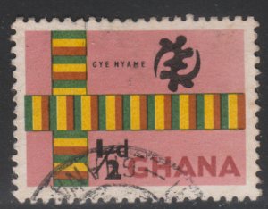 Ghana 95 Kente Cloth and Gye Nyame Symbol 1961