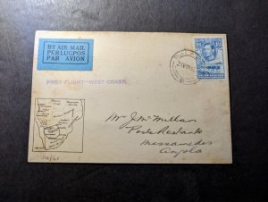 1939 British Bechuanaland First Flight Cover FFC Palapye to Massamedes