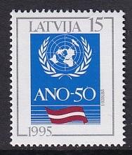 Latvia   #393   MNH  1995  UN   50th anniversary