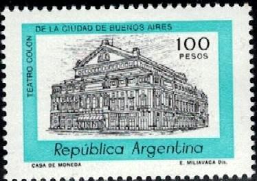 Columbus Theater, Buenos Aires, Argentina stamp SC#1168 MNH