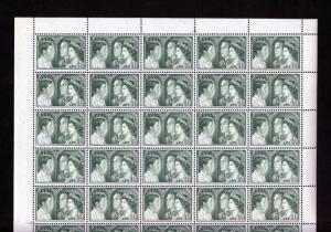 GREECE ROYAL FAMILY SCOTT#604/17 COMPLETE UNFOLDED SHEET SET OF 50  MINT NH