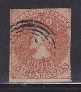 Chile Scott # 3 F-VF-used neat cancel nice color scv $ 68 ! see pic !