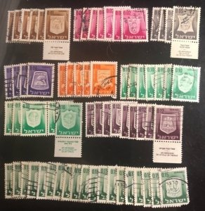 Israel Scott# 276...336  F/VF Used/Unused Group of 229 stamps Cat. $47.80