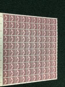 1044d .10 Idependence Hall Tagged Sheet Of 100 Mint Never Hinged  Very Scarce