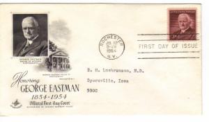 US 1062 (Me-3) 3c George Eastman on FDC Artcraft Cachet ECV $6.00