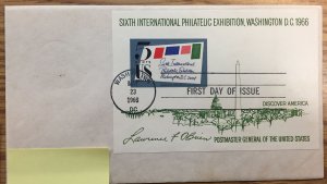 US #1311 SIPEX First Day Cover (FDC) 1966