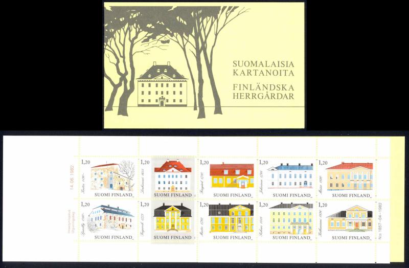 Finland Sc# 672 MNH Complete Booklet 1982 Manor Houses