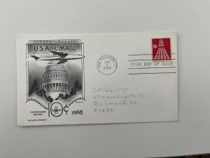 1968 FDC 10c Domestic Air Mail Postal Rate Scott C72