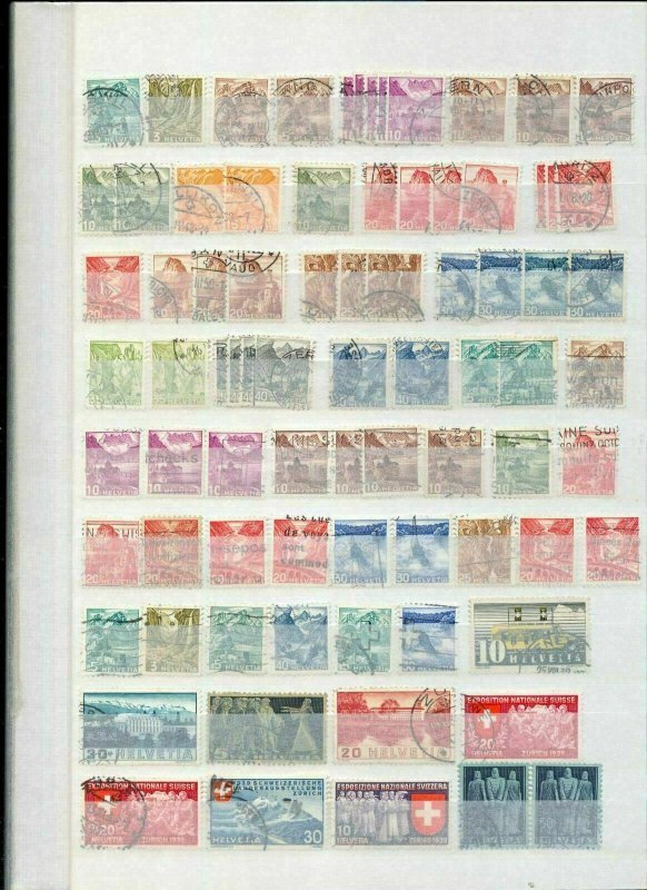 SWITZERLAND Early/Modern Used Collection(Apprx 300 Items)Tro154