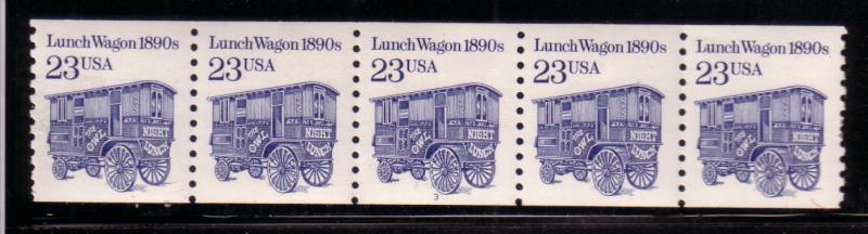 US#2464 23c strip of 5 Plate 3   (MNH) CV $5.75