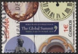 Spain 4012 (used) €1 tourism: Global Summit (2015)