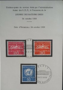 1959 United Nations UN New York Trusteeship Council + Switzerland Geneve folder