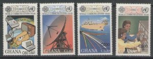 GHANA SG1302/5 1983 WORLD COMMUNICATIONS YEAR MNH