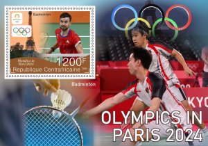 Olympic Games in Paris 2024 Badminton 2024 year, 6 sheets  perforated NEW MNH**