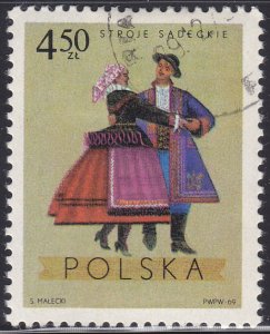 Poland 1690 Costumes From Sacz, Cracow 4.50zł 1969