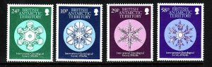 British Antarctic Territory-Sc#133-6- id4-unused NH set-Snowflakes-1985-