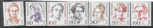 Germany - Berlin #9N516,521,523,526,528,531,532 Famous Women (MNH) CV$19.55