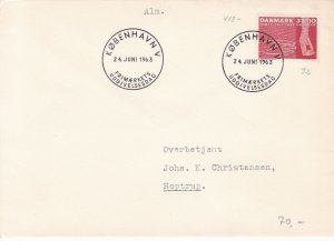 Denmark 1963 Copenhagen Cancels Hands Illustrated Stamp Cover Ref 45693