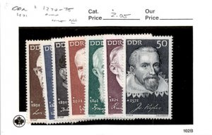 Germany - DDR, Postage Stamp, #1270-1275 Mint NH, 1971 Portraits (AE)