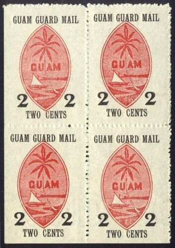 GUAM M4 Unused VF BLOCK - 2c Guam Guard Mail 