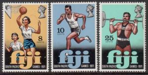 Fiji Scott 321/323 - SG478/480, 1971 South Pacific Games Set MNH**