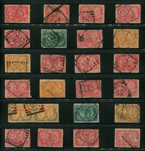 CANADA #51-53 USED JUBILEE SQUARED CIRCLE CANCEL LOT