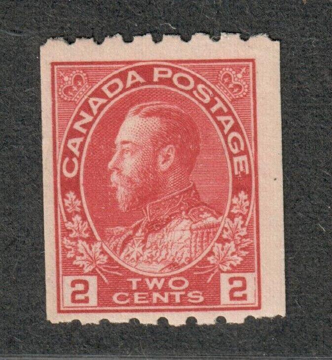 Canada Sc#124, M/NH/F-VF, Perf. 8, Coil Stamp, Cv. $275