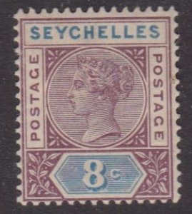 Seychelles #6a MHH 8c Queen Victoria