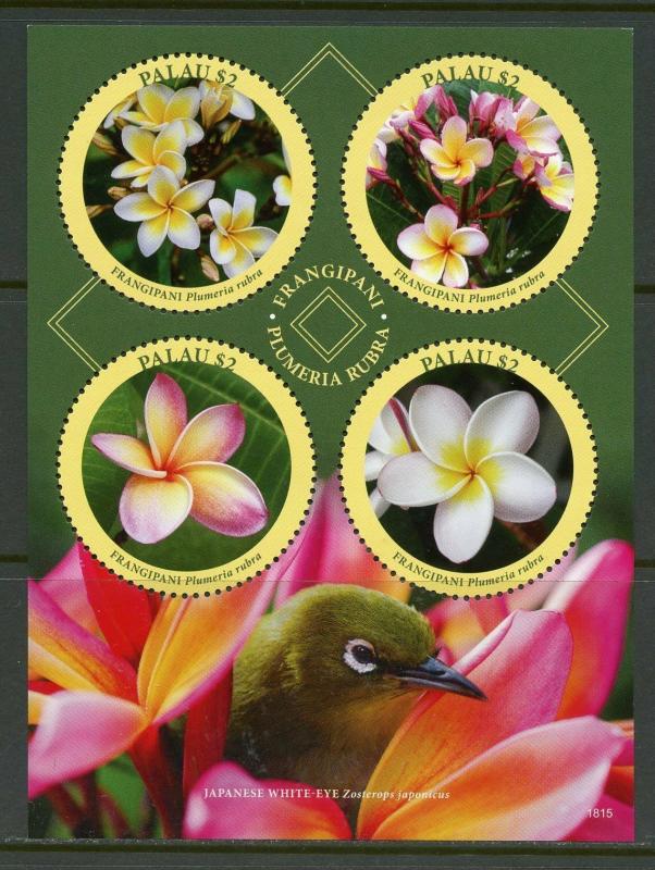 PALAU 2019 FLOWERS  SHEET MINT NEVER HINGED 