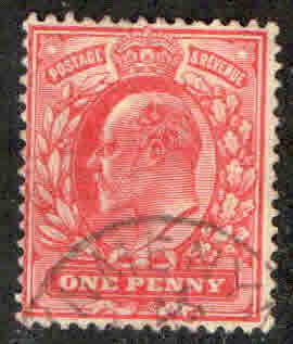 Great Britain ~ 1902 ~ # 128 ~ Edward VII ~ Used ~ cv $ .50