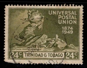 Trinidad  & Tobago Scott 69 Used UPU stamp faulty lower left corner